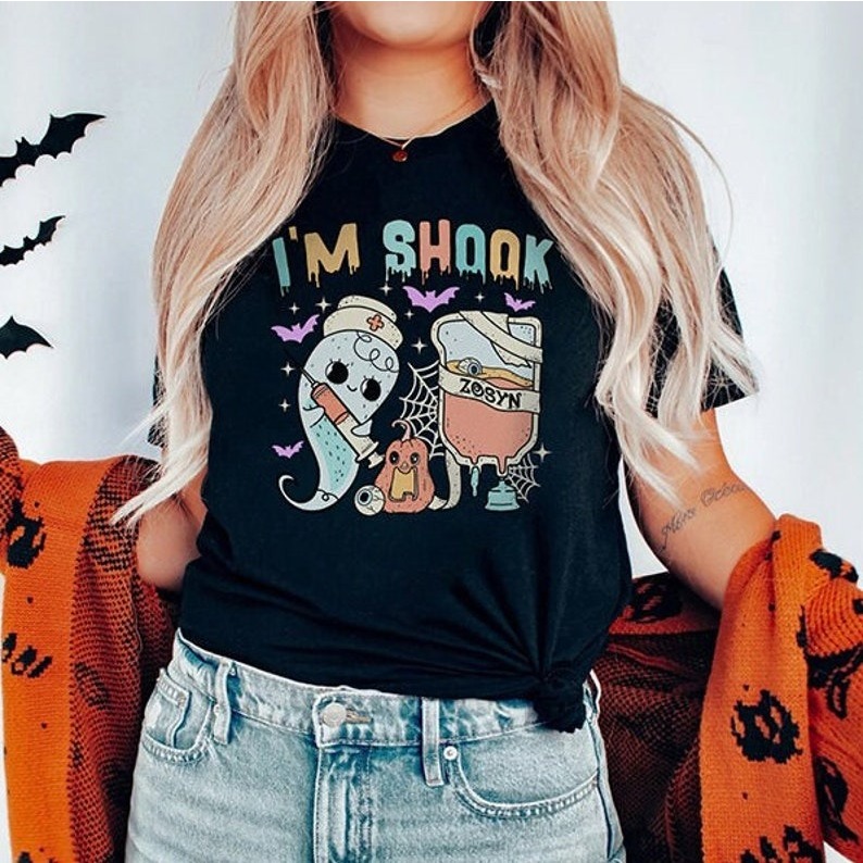 Halloween Nurse Shirt, Funny Shook Zosyn Tshirt, Spooky Season Fall Rn T-Shirt